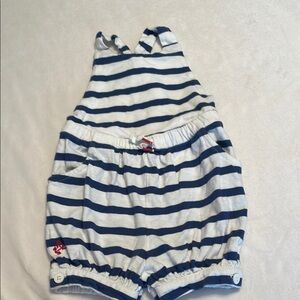 Striped Blue and White Baby Romper from Ralph Lauren